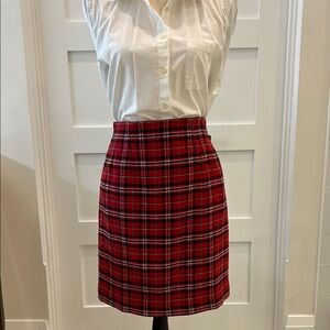 Stylish Red Plaid Mini Skirt